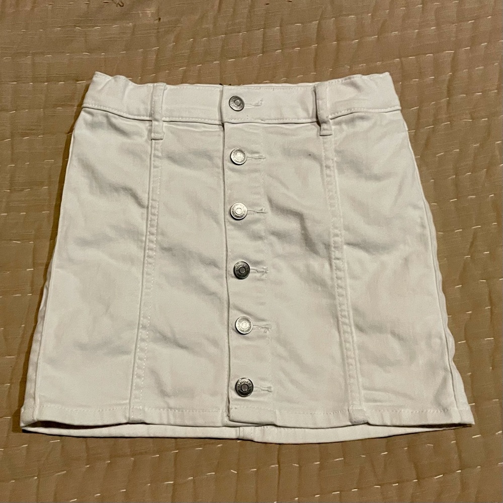 Abercrombie Kids White Denim Skirt 7/8